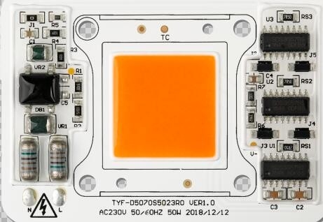 High PPFD Driverless Led Module D5070 110V 70W Full Spectrum Floodlight